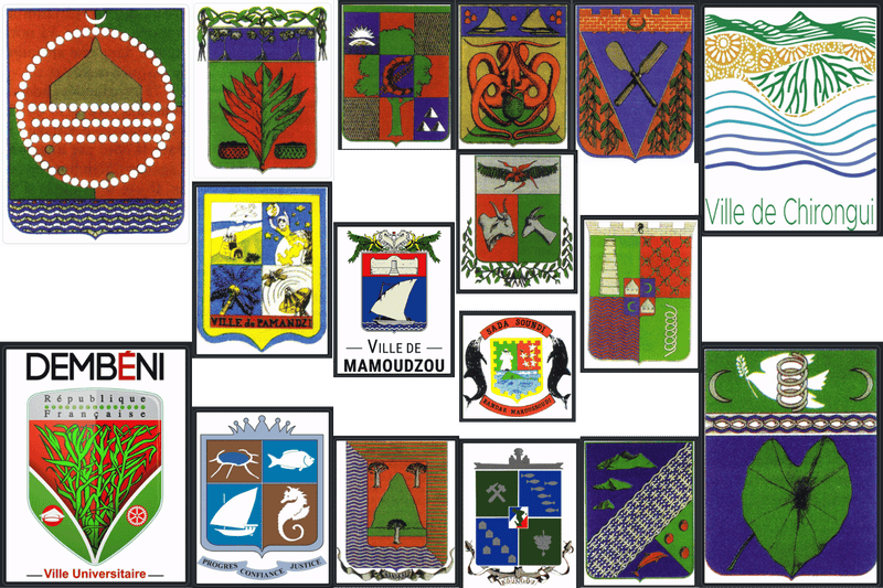Les 17 communes de Mayotte - Blasons et symboles | WASI MAORÉ