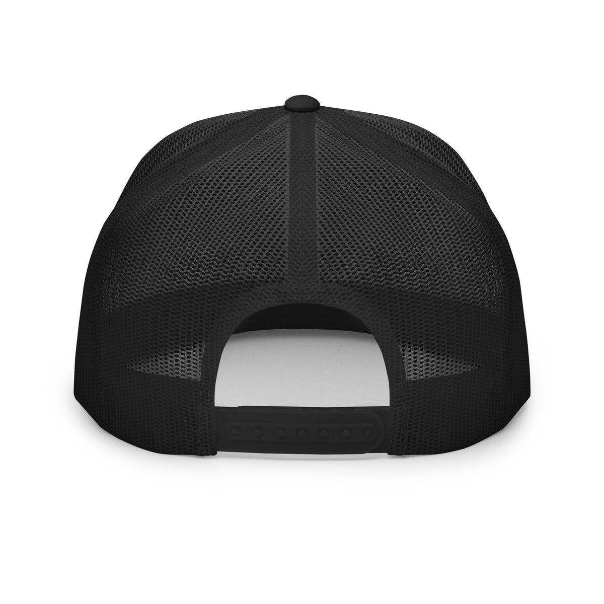 Casquette trucker Mayotte noire, vue arrière, fermeture snapback