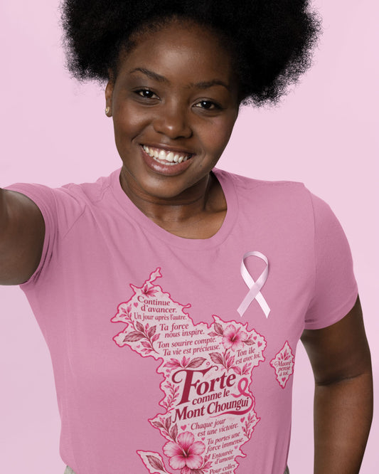 Visuel du t-shirt Octobre Rose WASI inspiré de Mayotte
