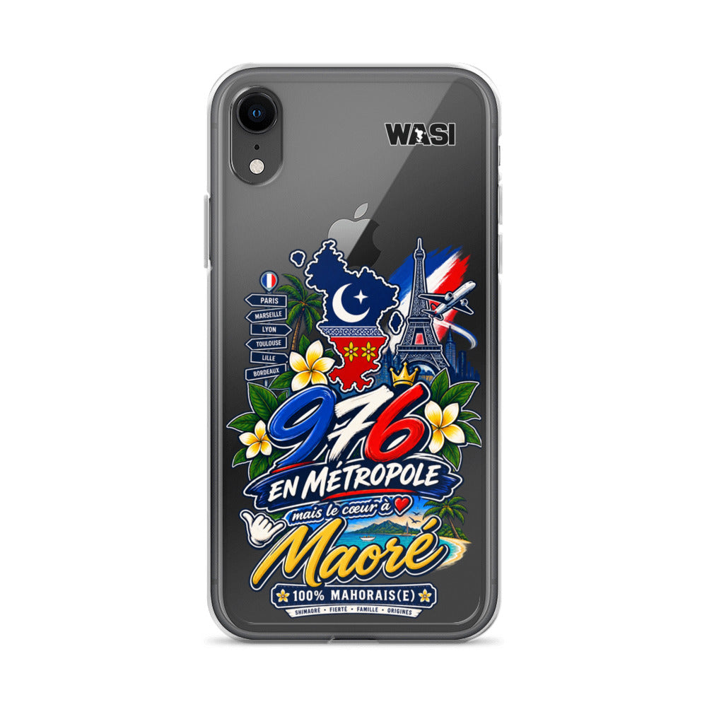 Coque iPhone 976 en Métropole – Mayotte Cœur à Maoré. coque mahoraise, accessoire 976.