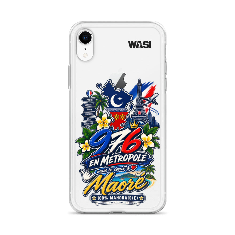 Coque iPhone 976 en Métropole – Mayotte Cœur à Maoré. coque mahoraise, accessoire 976.