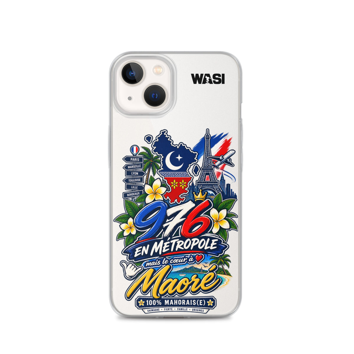Coque iPhone 976 en Métropole – Mayotte Cœur à Maoré. coque mahoraise, accessoire 976.