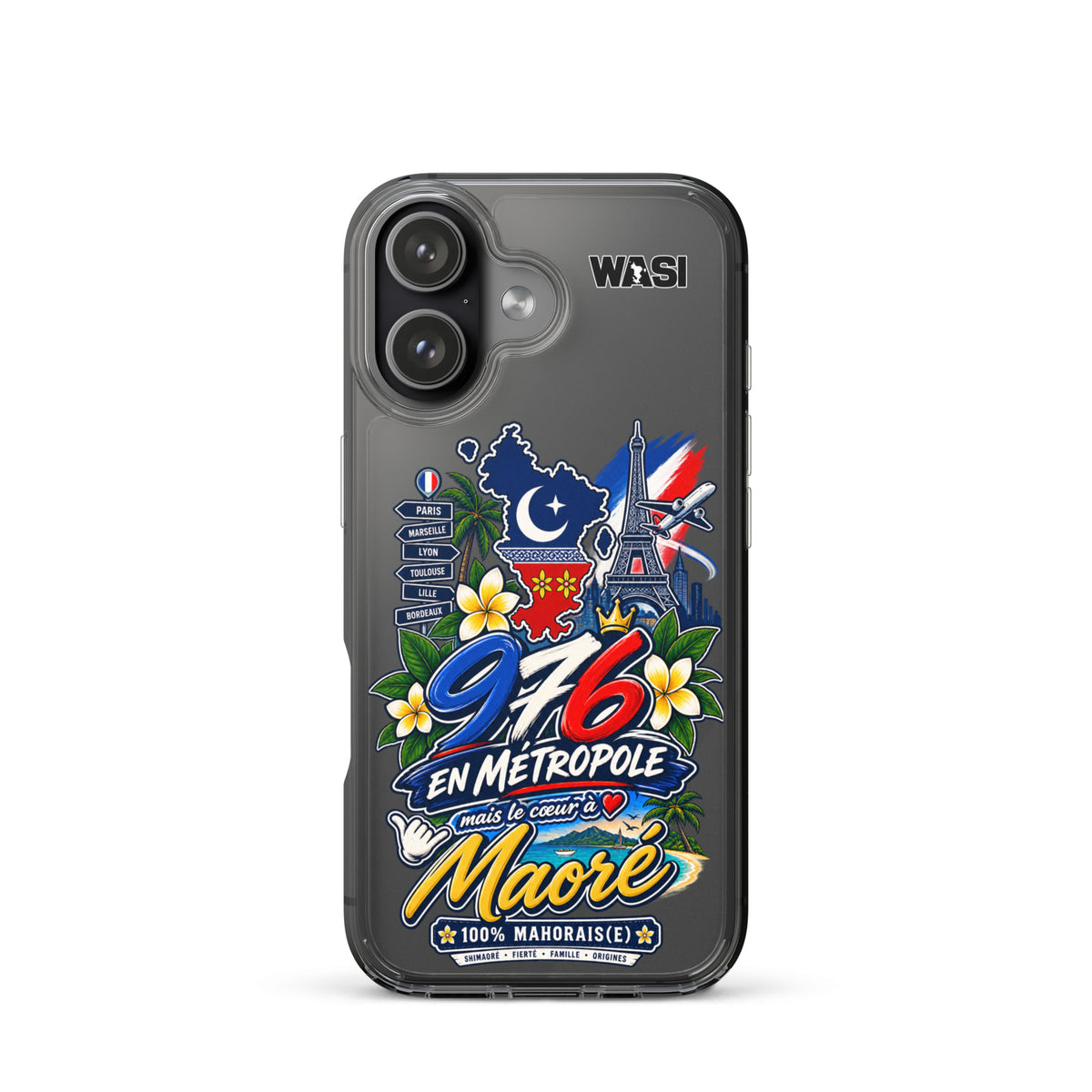 Coque iPhone 976 en Métropole – Mayotte Cœur à Maoré. coque mahoraise, accessoire 976.
