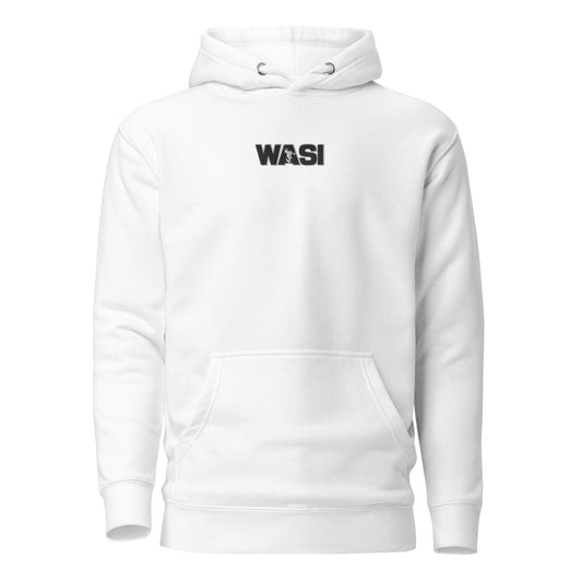 Sweat a capuche blanc WASI MAORE broderie poitrine minimale tenue rentree scolaire